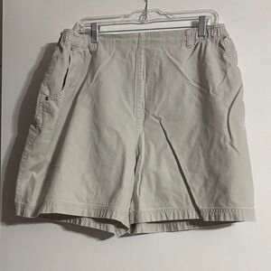 Women’s Elastic-Waist Beige Shorts